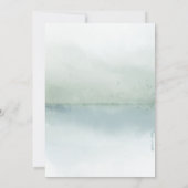 Abstract Waterverf Meer Bergen Trouwuitnodiging Kaart (Achterkant)