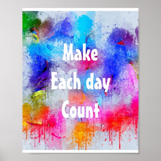 Abstract Waterverf  Motivatie Poster (Voorkant)