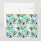 Abstract Waterverf palmstructuurpatroon Briefkaart (Voorkant / Achterkant)