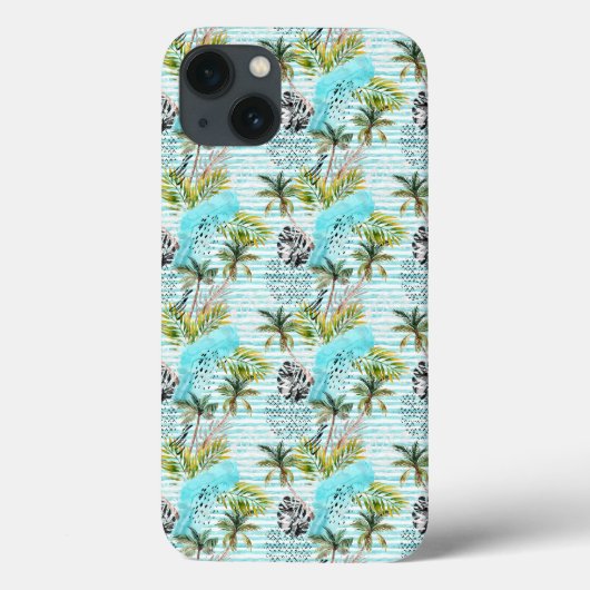 Abstract Waterverf palmstructuurpatroon Case-Mate iPhone Case (Achterkant)