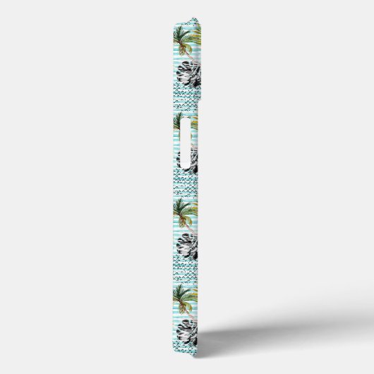 Abstract Waterverf palmstructuurpatroon Case-Mate iPhone Case (Achterkant / Rechts)