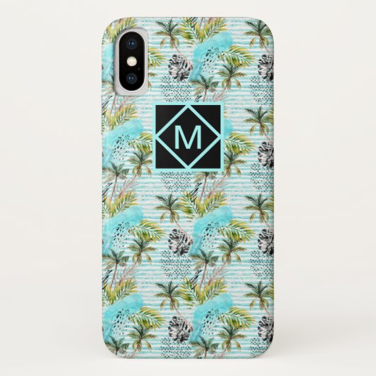 Abstract Waterverf palmstructuurpatroon Case-Mate iPhone Case (Achterkant)