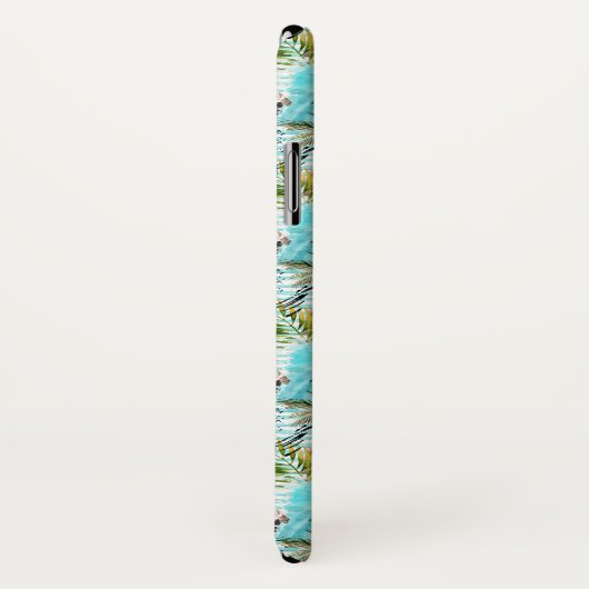 Abstract Waterverf palmstructuurpatroon Case-Mate iPhone Case (Achterkant / rechts)