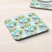 Abstract Waterverf palmstructuurpatroon Drankjes Onderzetter (Linkerzijde)