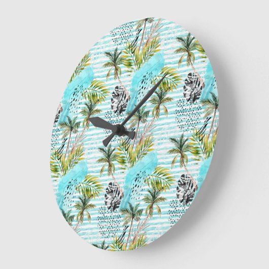 Abstract Waterverf palmstructuurpatroon Grote Klok (Hoek)