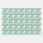 Abstract Waterverf palmstructuurpatroon Inpakpapier Vel (Voorkant 2)