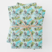 Abstract Waterverf palmstructuurpatroon Inpakpapier Vel (In situ)