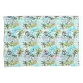 Abstract Waterverf palmstructuurpatroon Kussensloop (Voorkant-Rechts)