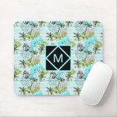 Abstract Waterverf palmstructuurpatroon Muismat (Met muis)