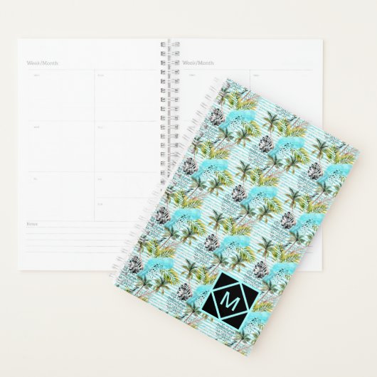 Abstract Waterverf palmstructuurpatroon Planner (Display)