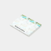 Abstract Waterverf palmstructuurpatroon Post-it® Notes (Schuin)