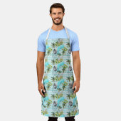 Abstract Waterverf palmstructuurpatroon Schort (Gedragen)