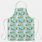 Abstract Waterverf palmstructuurpatroon Schort (Voorkant)