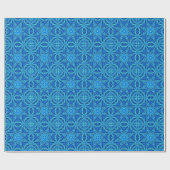 Abstract Waterverf Patroon - Denim Blue Cadeaupapier (Vlak)