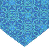 Abstract Waterverf Patroon - Denim Blue Korte Tafelloper (Hoek)