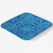 Abstract Waterverf Patroon - Denim Blue Papieren Bordje (Gebogen)