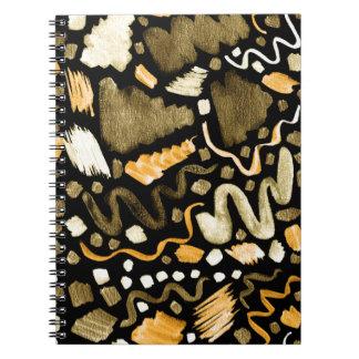 Abstract waterverf penseelstreken patroon notitieboek