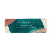 Abstract Waterverf retouradres Etiket (Voorkant)