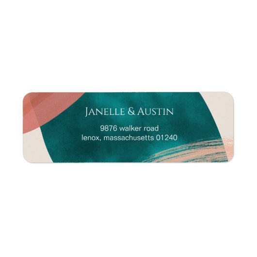 Abstract Waterverf retouradres Etiket (Voorkant)