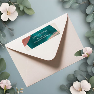 Abstract Waterverf retouradres Etiket