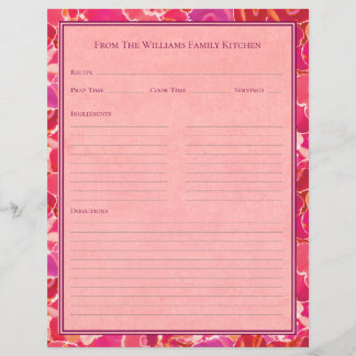 Abstract Waterverf Rood Roze Recept Papier Blad