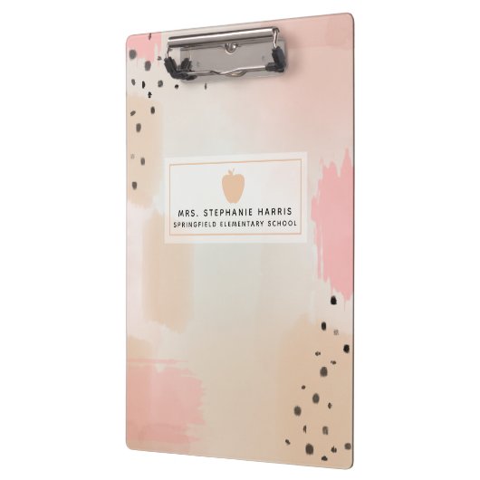 Abstract Waterverf Roze Apple-lesbord Klembord (Links)