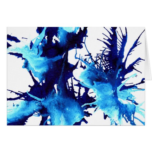 Abstract waterverf splash blue (Voorkant Horizontaal)