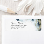 Abstract Waterverf van de marine Etiket (Insitu)