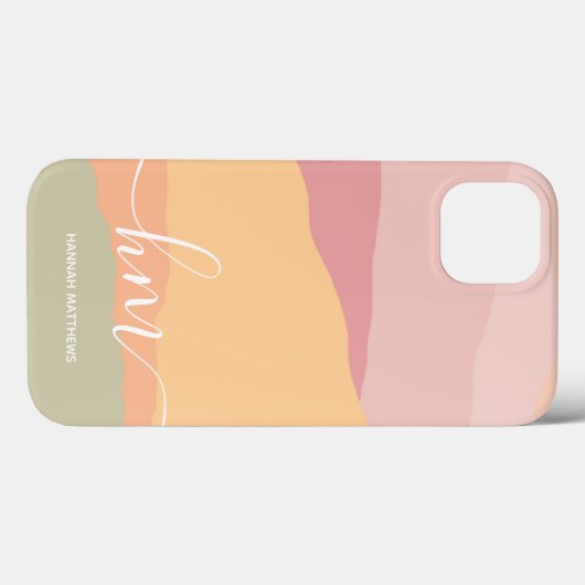 Abstract Waterverf van het regenbooggebergte Case-Mate iPhone Case (Achterkant (horizontaal))