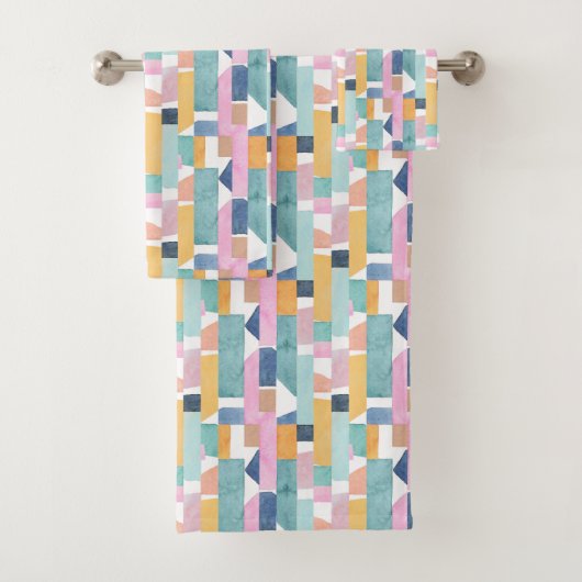 Abstract Waterverf vormpatroon Bad Handdoek (Insitu)