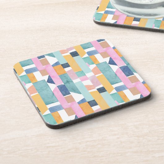 Abstract Waterverf vormpatroon Bier Onderzetter (Linkerzijde)