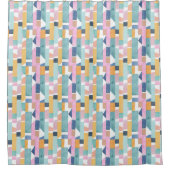 Abstract Waterverf vormpatroon Douchegordijn (Voorkant)