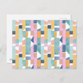 Abstract Waterverf vormpatroon Feestdagenkaart (Voorkant / Achterkant)