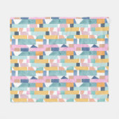 Abstract Waterverf vormpatroon Fleece Deken (Voorkant (Horizontaal))