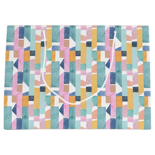 Abstract Waterverf vormpatroon Groot Cadeauzakje (Voorkant)