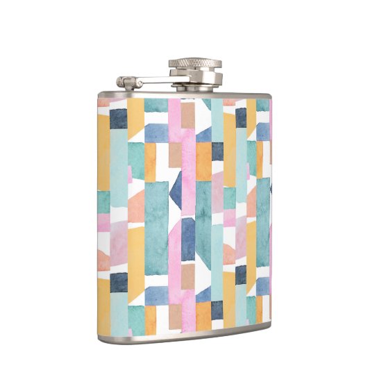 Abstract Waterverf vormpatroon Heupfles (Rechts)