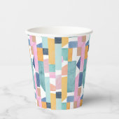 Abstract Waterverf vormpatroon Papieren Bekers (Voorkant)