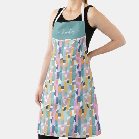 Abstract Waterverf vormpatroon Schort (Insitu)