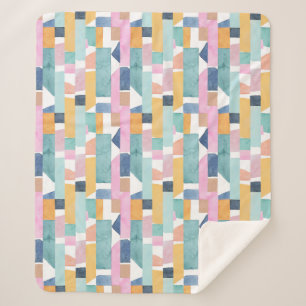 Abstract Waterverf vormpatroon Sherpa Deken