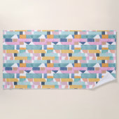 Abstract Waterverf vormpatroon Strandlaken (Voorkant)