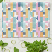 Abstract Waterverf vormpatroon Theedoek (Gevouwen)