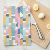 Abstract Waterverf vormpatroon Theedoek (Quarter Fold)