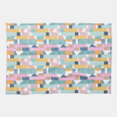 Abstract Waterverf vormpatroon Theedoek (Horizontaal)