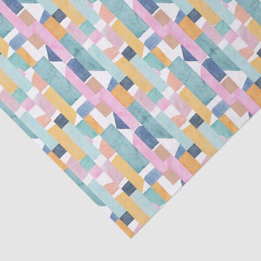 Abstract Waterverf vormpatroon Tissuepapier (Detail)