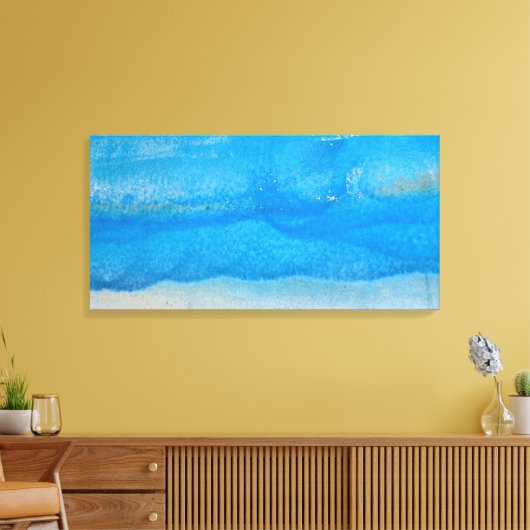 Abstract waterverfpatroon canvas afdruk (Insitu (Woonkamer))