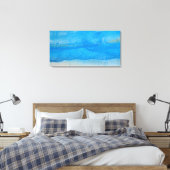 Abstract waterverfpatroon canvas afdruk (Insitu (Slaapkamer))