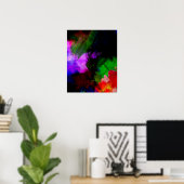 Abstract waterverfschilderij 2 poster (Thuiskantoor)