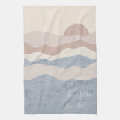 Abstract Wave Background  Theedoek (Verticaal)