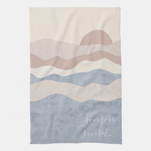 Abstract Wave Background  Theedoek (Verticaal)