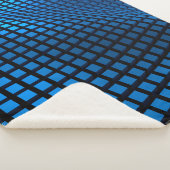 Abstract wave design blue sherpa deken (3/4)